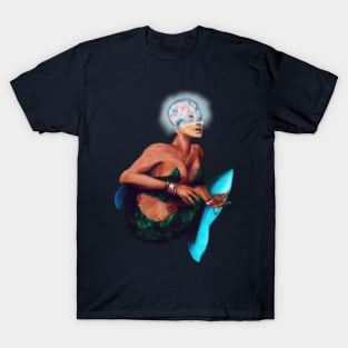 Barreleye Mermaid - Creepy Mermaid Fantasy Art T-Shirt